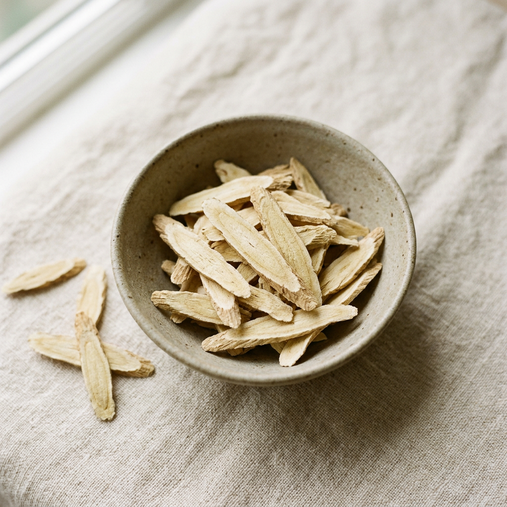 Astragalus Root (北芪) — dried whole sliced root, traditionally used for energy and vitality