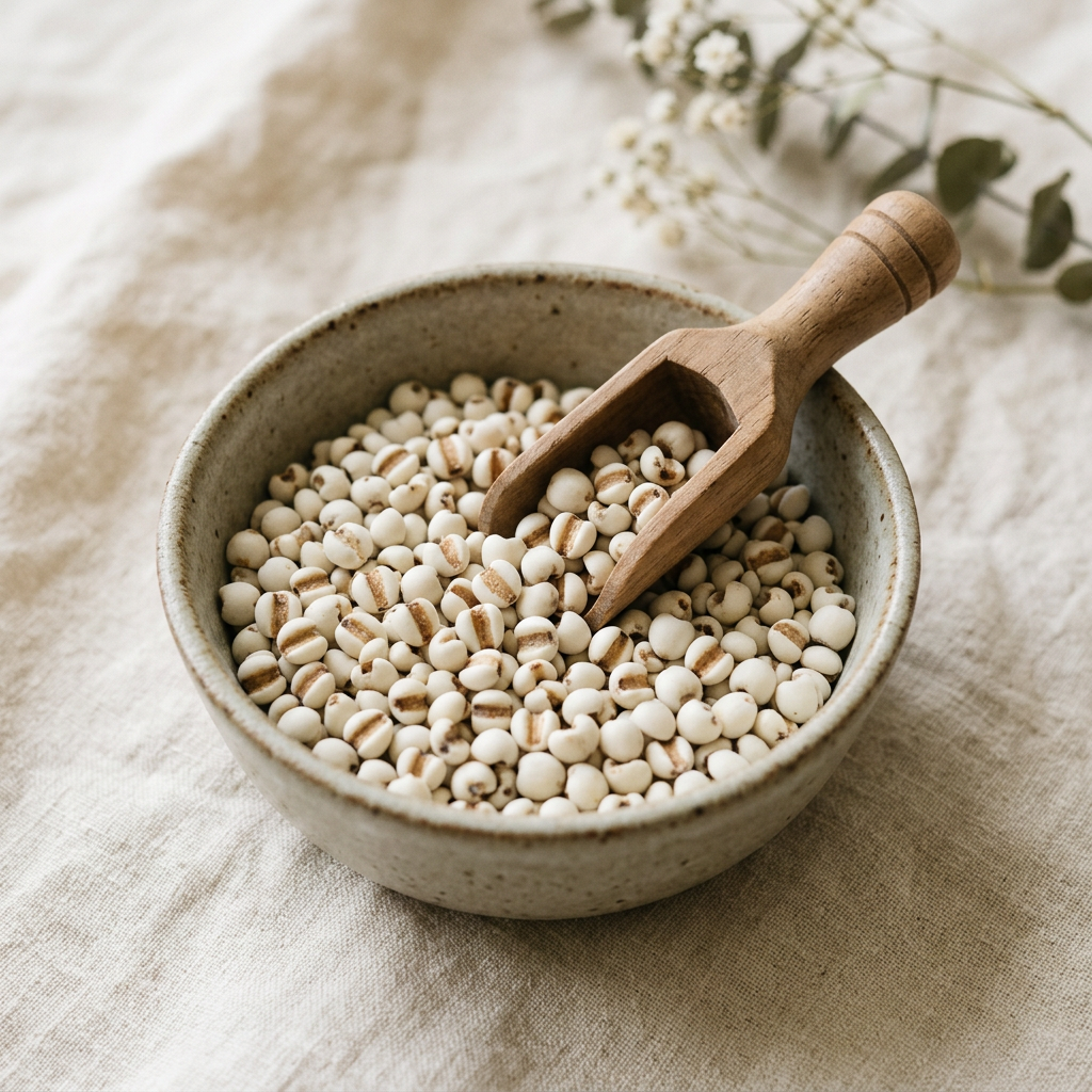 Job's Tears (Coix Seed) (薏苡仁) — dried polished whole grain, traditionally used for digestive comfort and everyday soups and teas